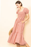 Olga Dress Red/Rojo Ginham