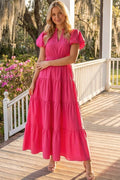 Miriam Dress Fucsia Midi