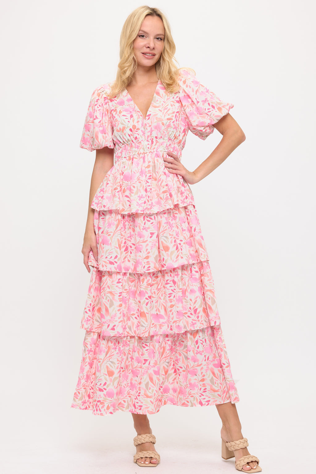 Iris Dress Pink/Rosa Floral