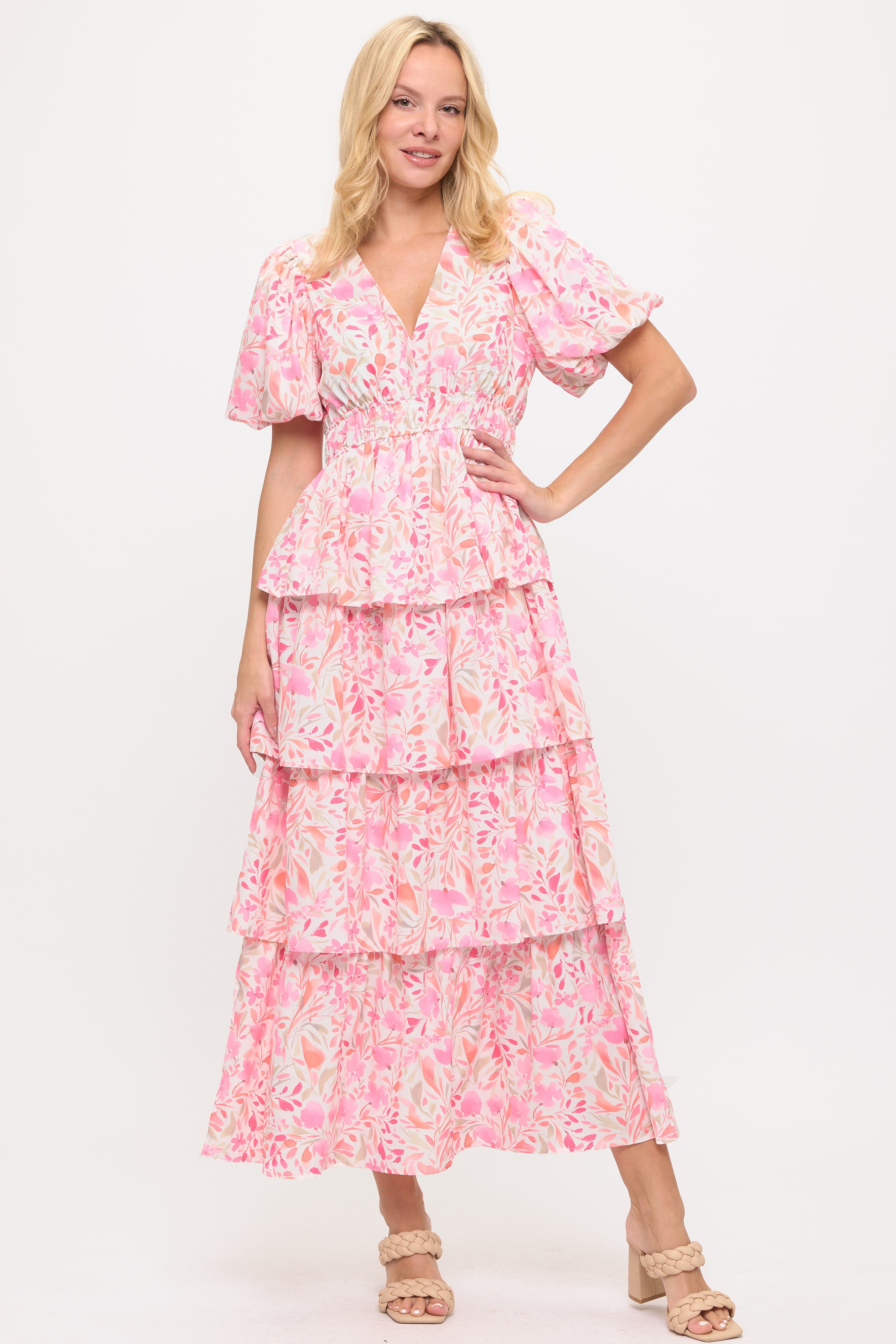 Iris Dress Pink/Rosa Floral