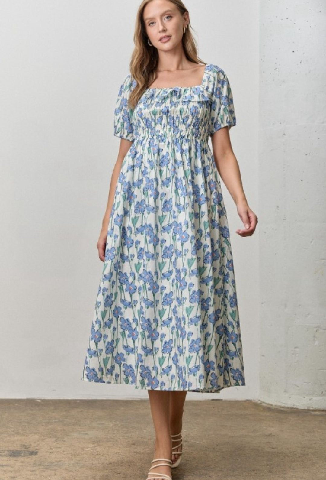 Sofy Dress Blue Floral