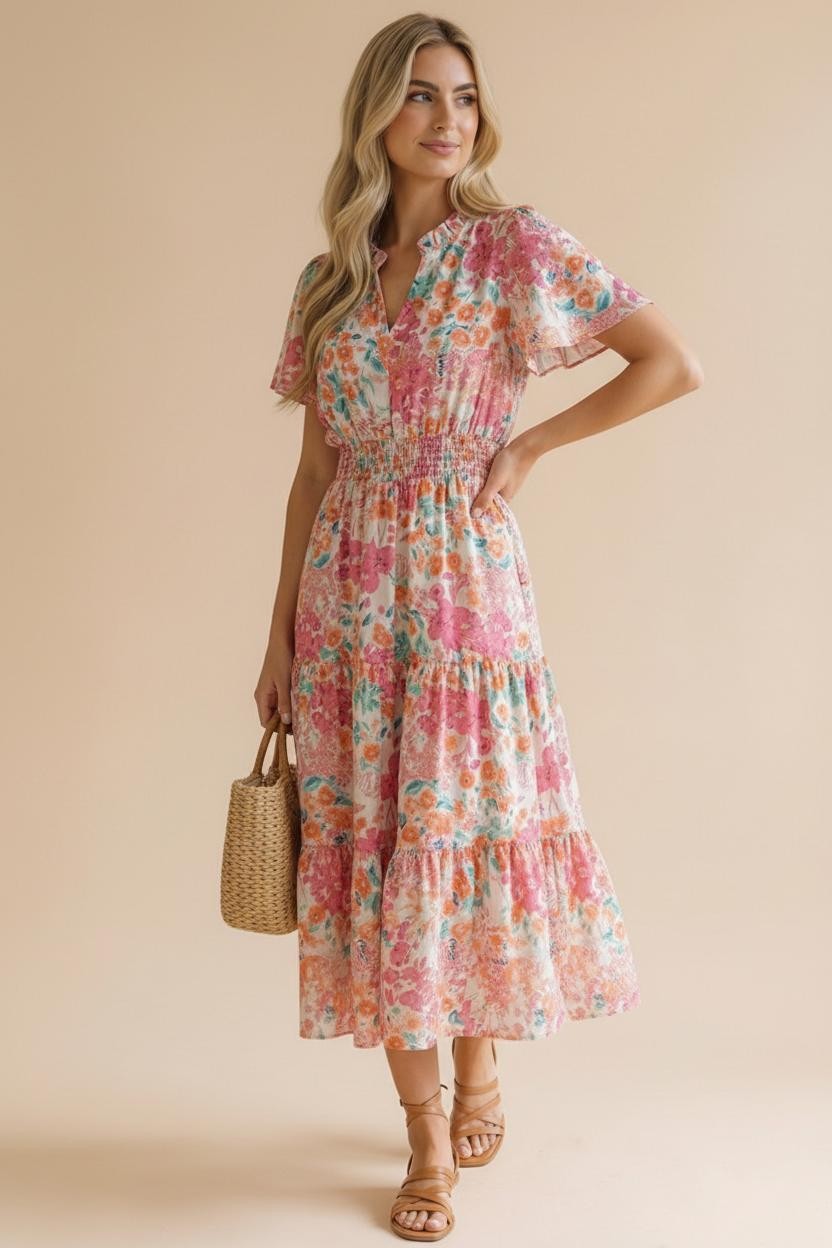 Katherine Dress Floral Bloom