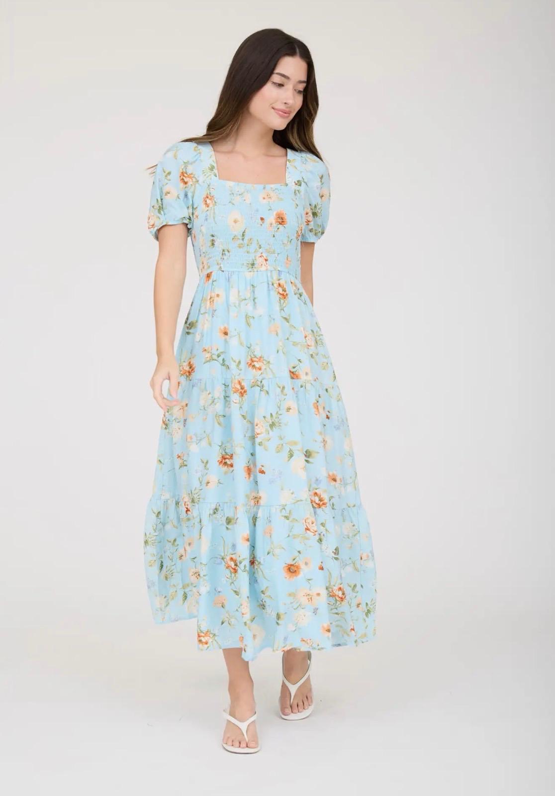 Lily Dress Blue Floral