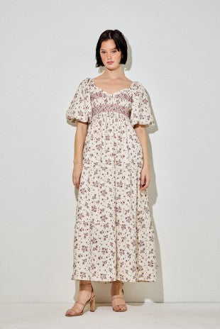 Norma Dress Cream/Crema Floral
