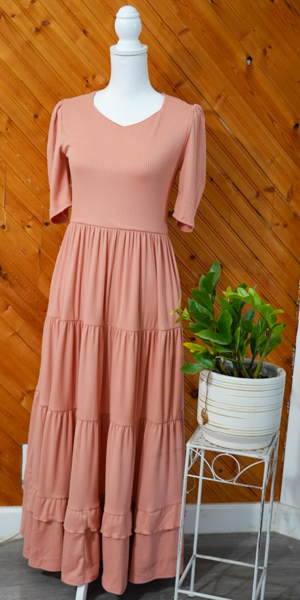 Lorena Dress Peach-Pink