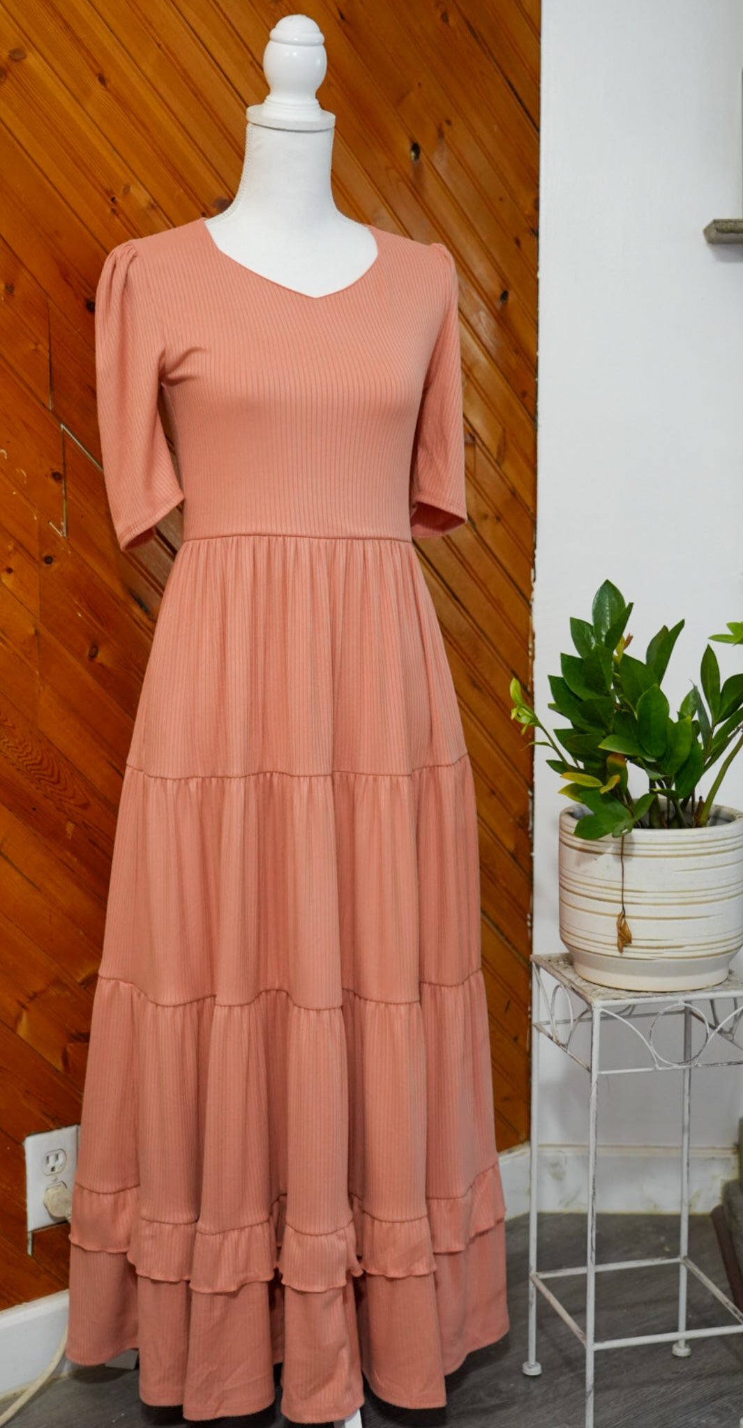 Lorena Dress Peach-Pink