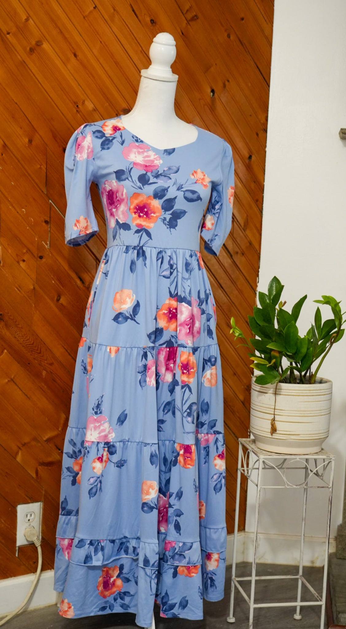 Eva Dress Blue/Asul Floral