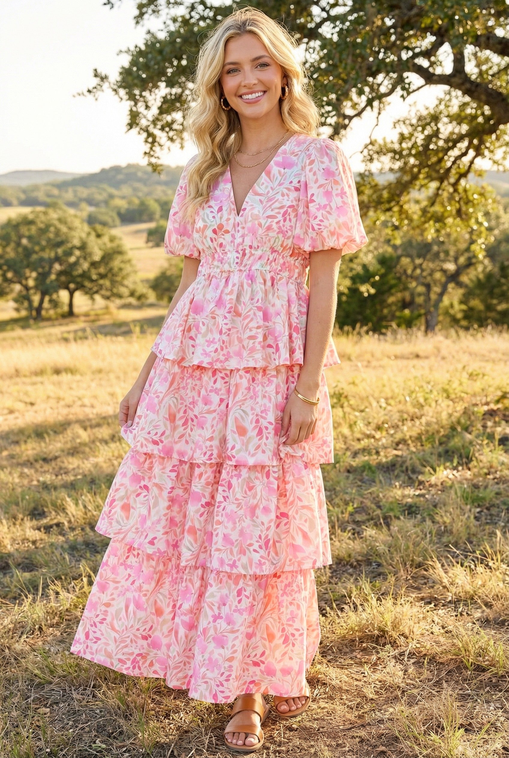 Iris Dress Pink/Rosa Floral