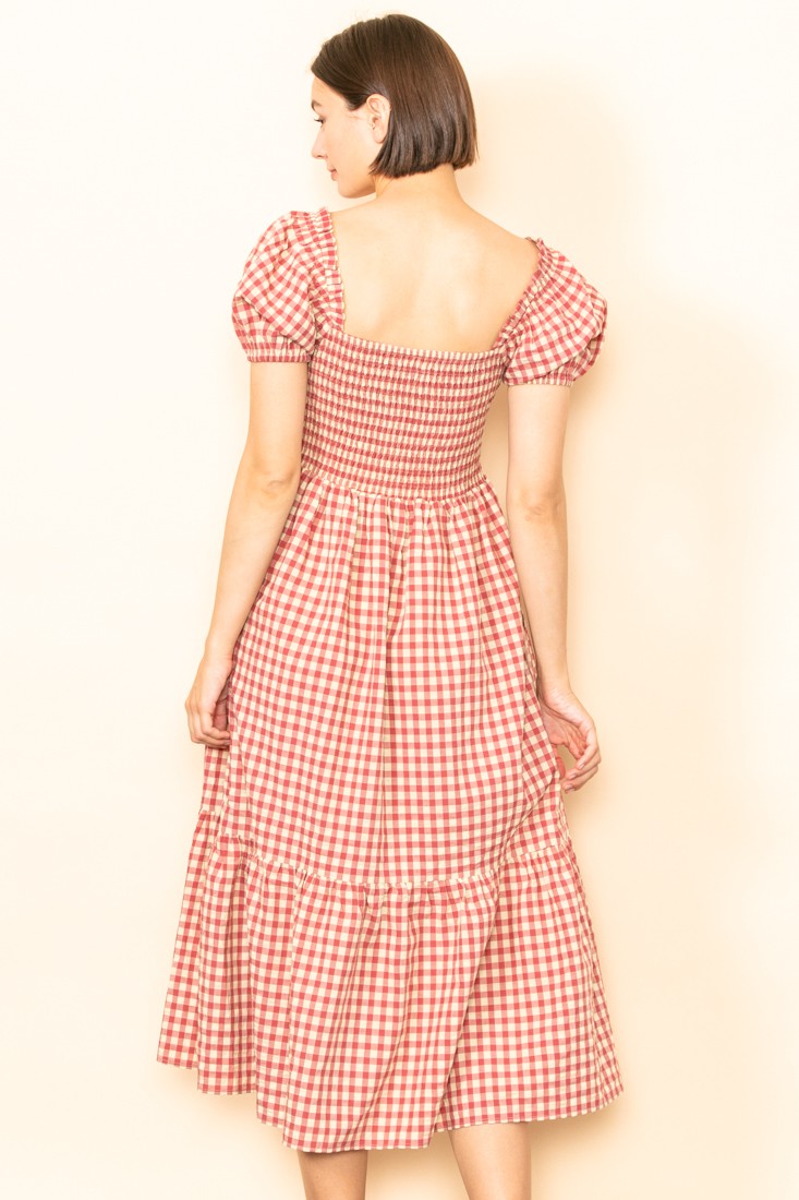 Olga Dress Red/Rojo Ginham