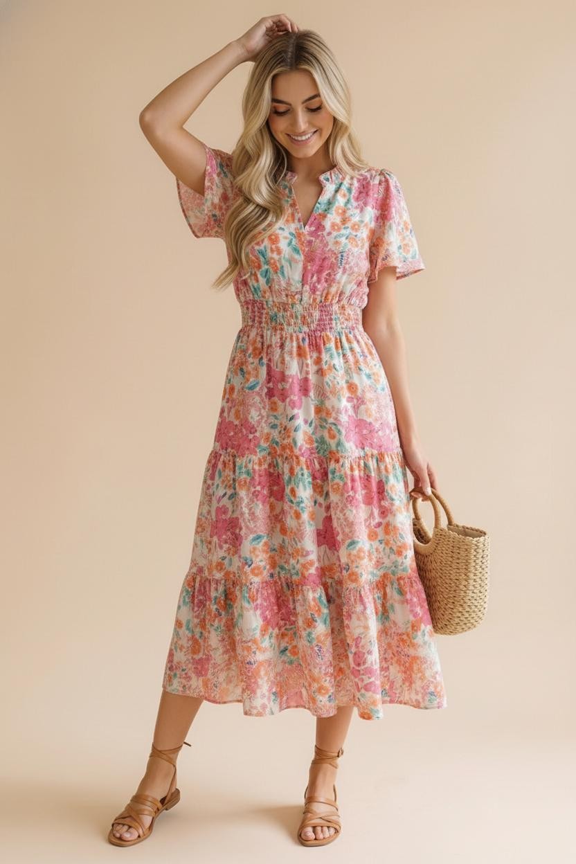 Katherine Dress Floral Bloom