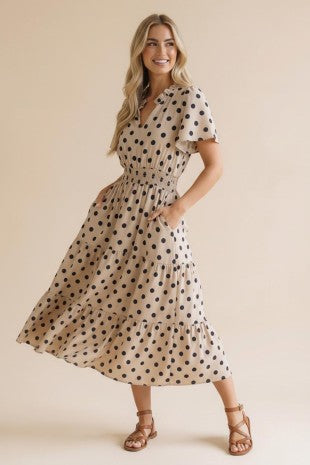 Yanira Dress Beige&black