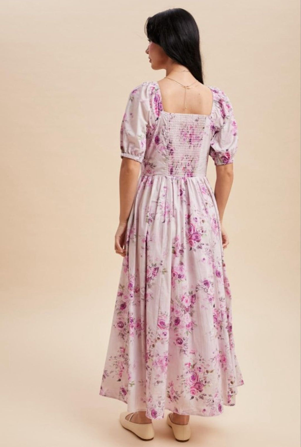 Violet Bloom Dress Purple roses